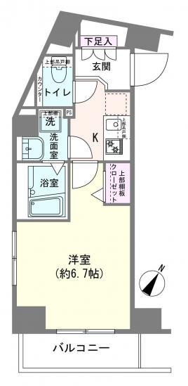ドルチェ東新宿-1-間取図(平面図)