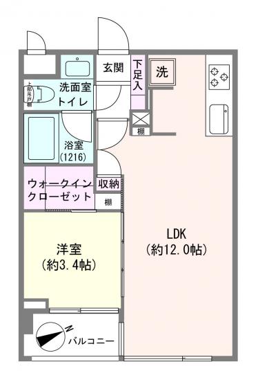 デュオ・スカーラ西新宿-1-間取図(平面図)