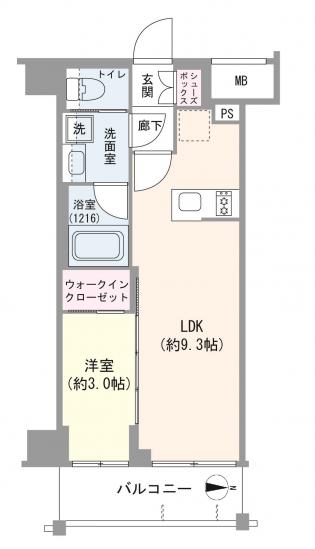 シーフォルム高田馬場Ⅱ-1-間取図(平面図)