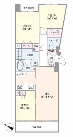目白プレイスレジデンス-1-間取図(平面図)