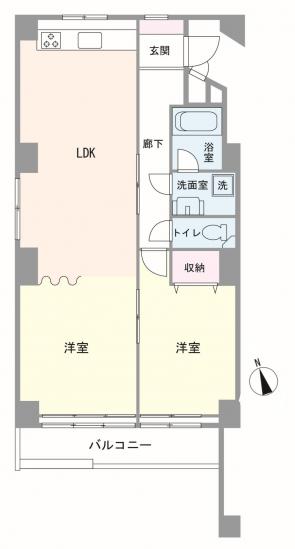 レックス四谷マンション-1-間取図(平面図)