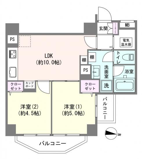 グランメール中井-1-間取図(平面図)