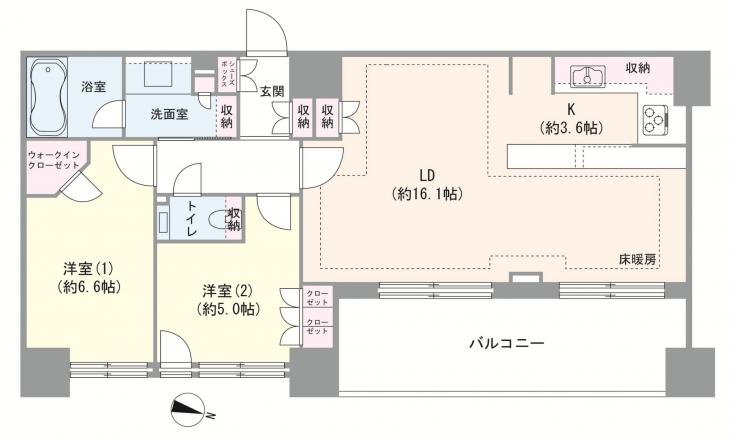 プラウド新宿御苑エンパイア-1-間取図(平面図)