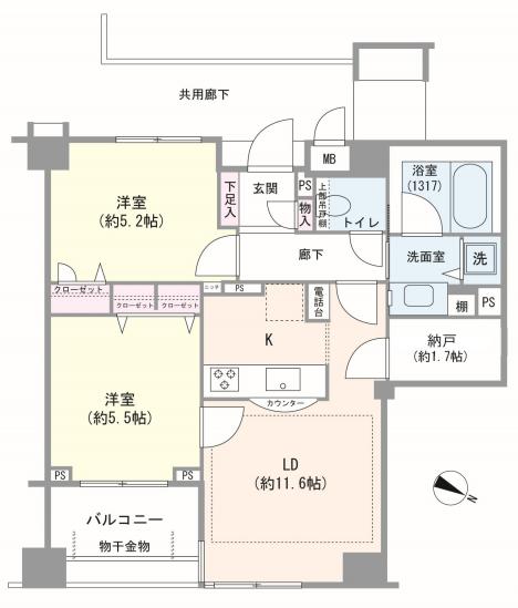 クレッセント参宮橋-1-間取図(平面図)