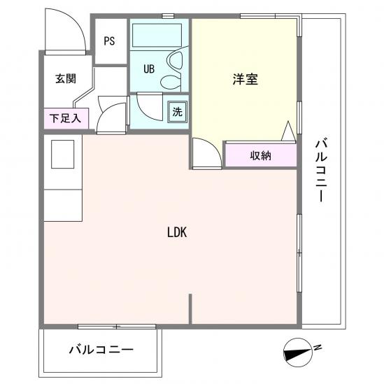 ストークプラザ諏訪台-1-間取図(平面図)