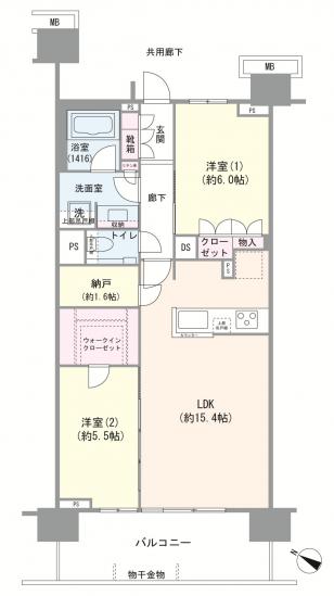 プラウド高田馬場-1-間取図(平面図)
