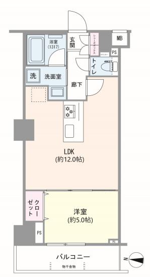 プライズ方南町-1-間取図(平面図)