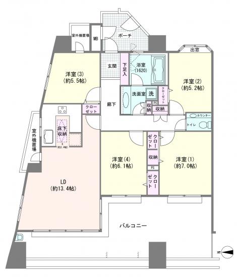 サーパス芦花公園-1-間取図(平面図)