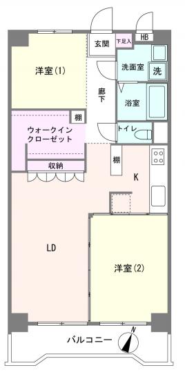 北新宿サマリヤマンション-1-間取図(平面図)