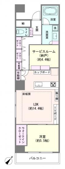 ライトコート四谷-1-間取図(平面図)