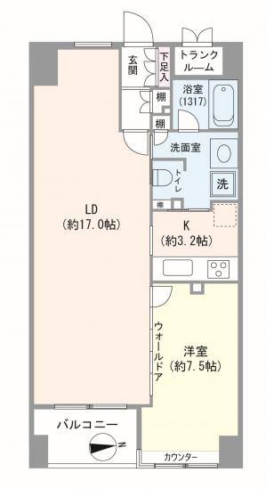 東新宿レジデンシャルタワー-1-間取図(平面図)