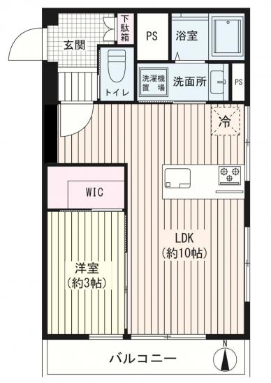 中野坂上ダイヤハイツ-1-間取図(平面図)
