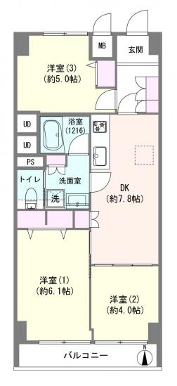 サニーコート東中野-1-間取図(平面図)