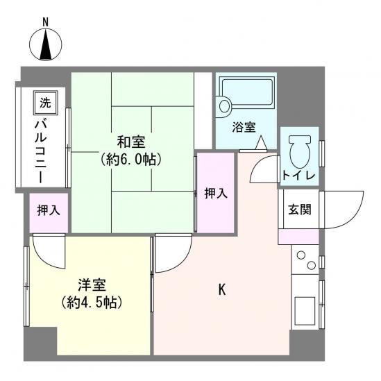 中野コーポビアネーズ-1-間取図(平面図)