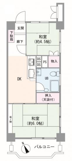 新中野ダイヤモンドマンション-1-間取図(平面図)