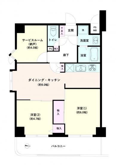 ホーユウパレス横浜西谷-1-間取図(平面図)