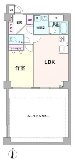 ルネ横浜蒔田グランヒルズ-1-間取図(平面図)