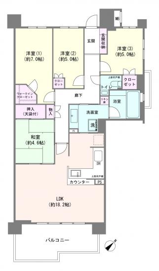 ザ・ハウス港北綱島-1-間取図(平面図)