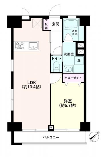 星川シュロス-1-間取図(平面図)