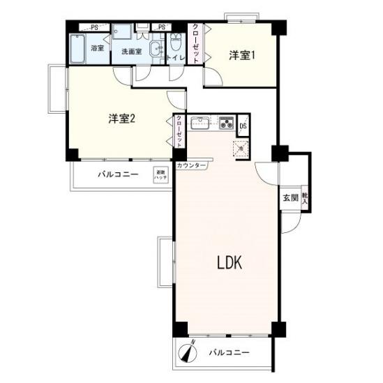 メゾン山手-1-間取図(平面図)