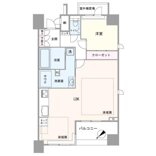 リシェ新横浜パークフロント-1-間取図(平面図)