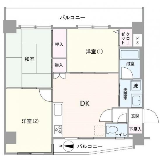 エスペランサ第１小机-1-間取図(平面図)