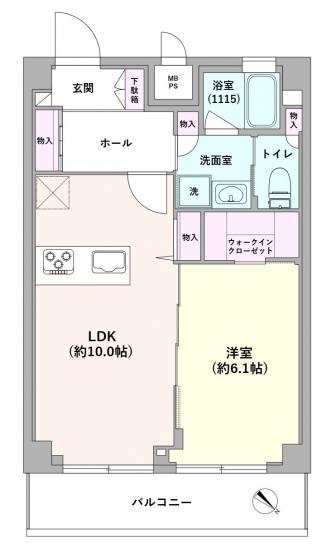 ピュアシティ横浜-1-間取図(平面図)