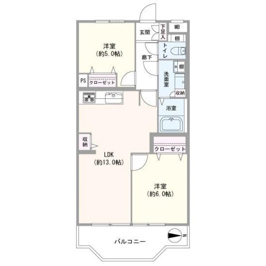ライオンズマンション岸根公園-1-間取図(平面図)
