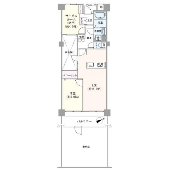 アンバサダー横浜松見町-1-間取図(平面図)