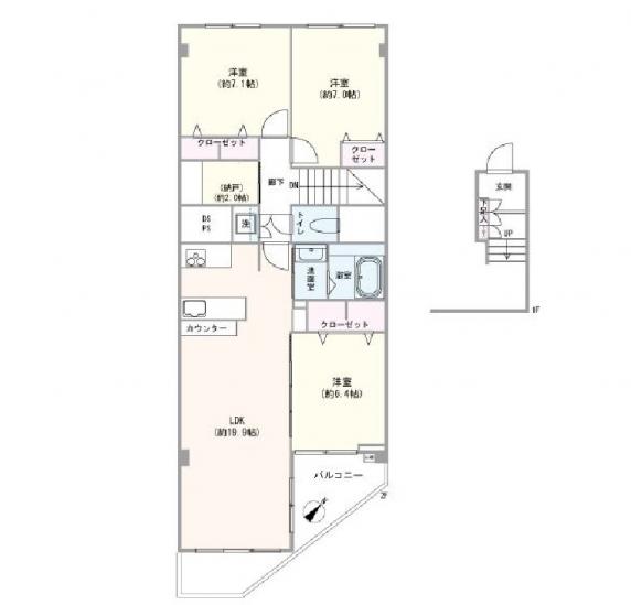 日吉ハイム-1-間取図(平面図)