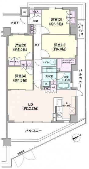 クレアホームズ横浜根岸-0-間取図(平面図)
