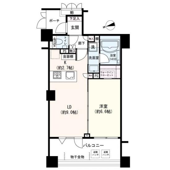 エルズ ヴュープレイス-1-間取図(平面図)
