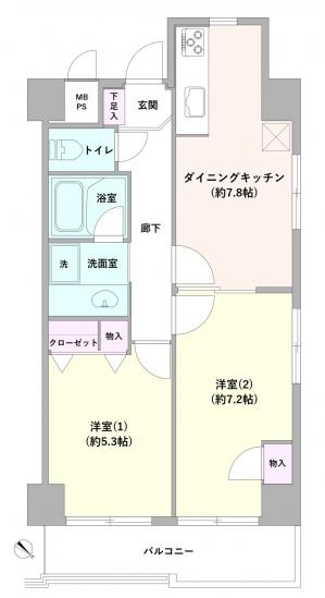 ストーク大通り公園参番館-1-間取図(平面図)