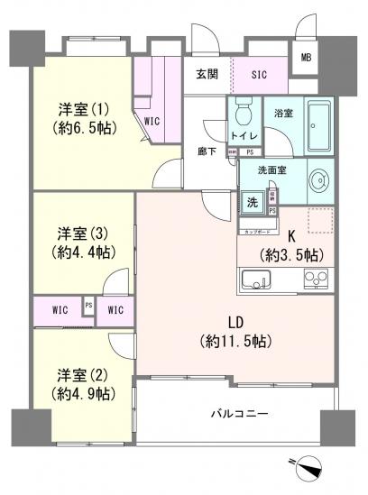 グローベル　ザ・セレナ　グランレジデンス-1-間取図(平面図)