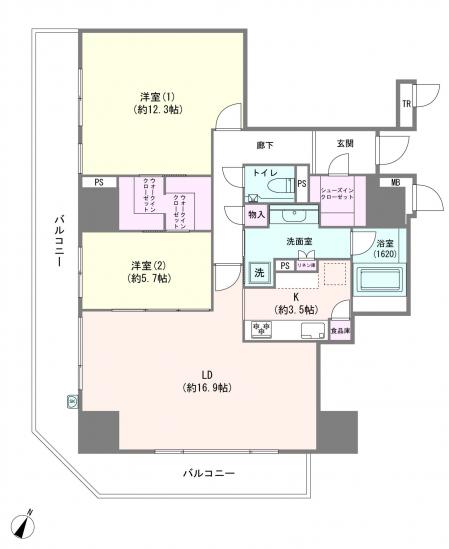 ブランズ横浜-1-間取図(平面図)