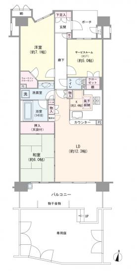 グレーシアヒルズ横濱桜ヶ丘-1-間取図(平面図)