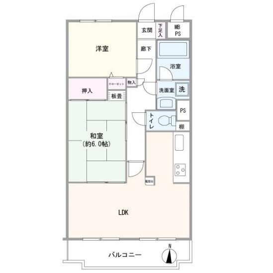 クリオ片倉町　壱番館-1-間取図(平面図)