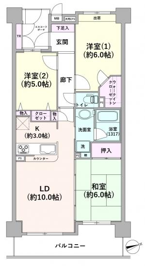 フェイム上星川-1-間取図(平面図)