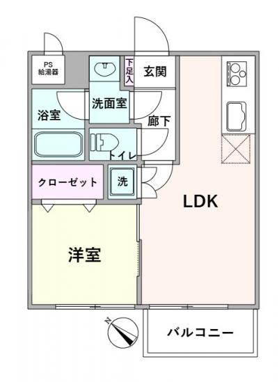 ウインベルデュエット横浜坂東橋２号館-1-間取図(平面図)