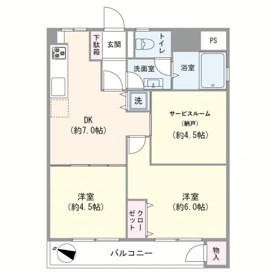 根岸駅前ビル-1-間取図(平面図)