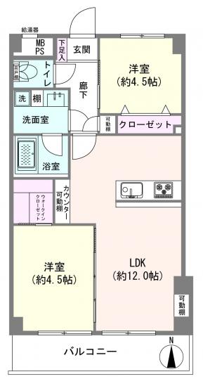ヴェラハイツ小机-1-間取図(平面図)