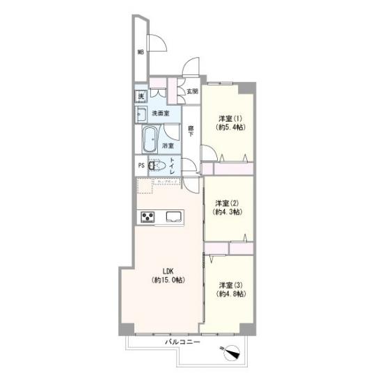 磯子センチュリー-1-間取図(平面図)
