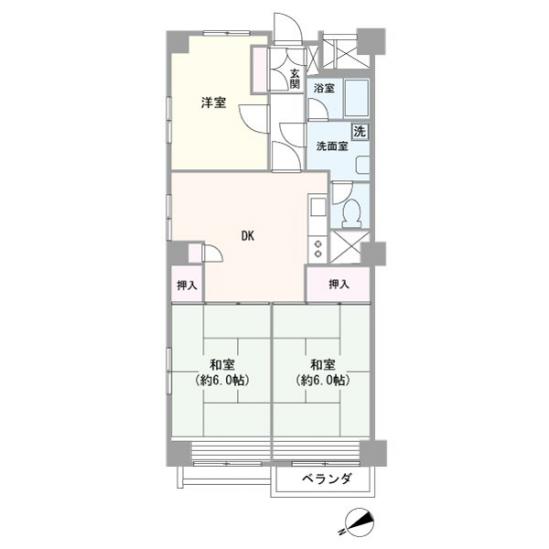 パシフィック磯子マンション-1-間取図(平面図)