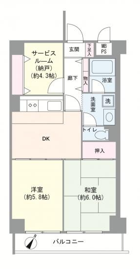 サンコート大通り公園-1-間取図(平面図)