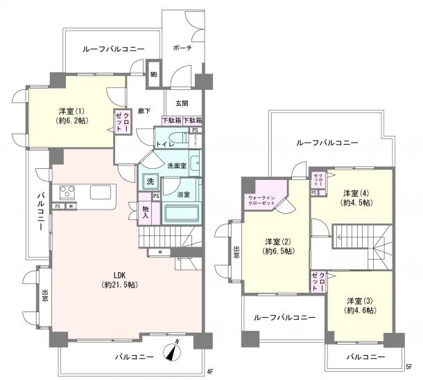 杉田駅前ガーデンハウス-1-間取図(平面図)