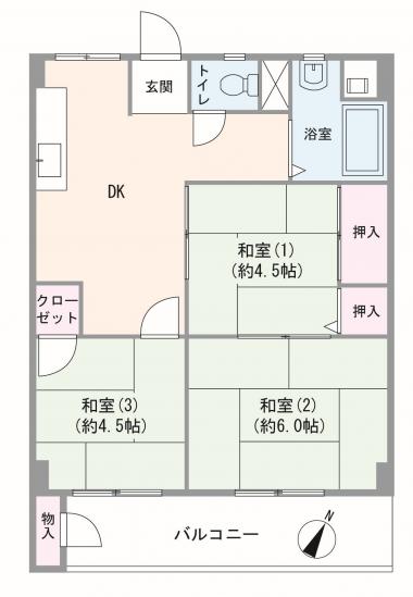 根岸駅前ビル-1-間取図(平面図)