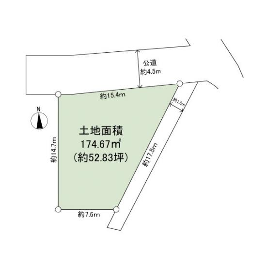 横浜市港北区新吉田東一丁目土地（古家付）-1-区画図