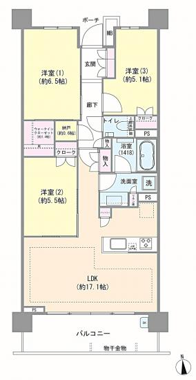 パークホームズ横濱妙蓮寺　ザ　ヒルトップ-1-間取図(平面図)