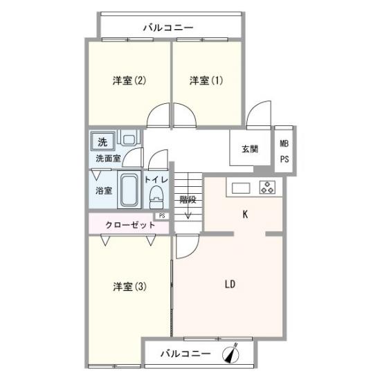 ソルクレスト大倉山-1-間取図(平面図)