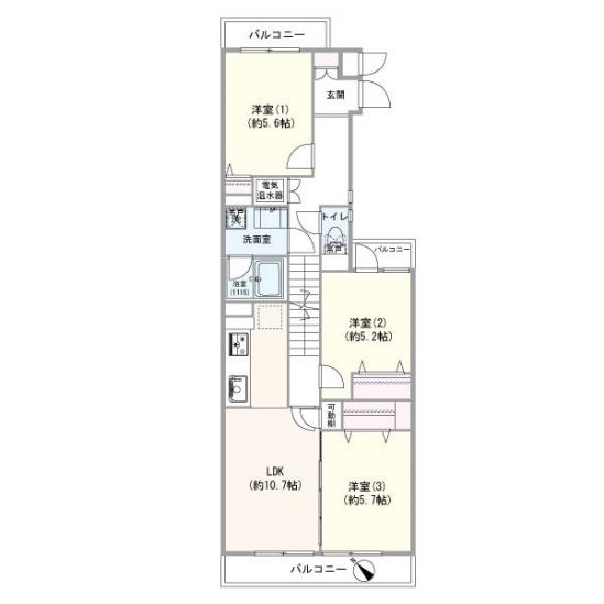 コスモ綱島台　２号館-1-間取図(平面図)